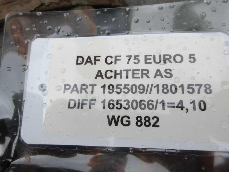 DAF 1801578 // 1653006 RATIO 1=4.10 DAF CF 75 EURO 5 EEV - Essieu arrière pour Camion: photos 5 DAF 1801578 // 1653006 RATIO 1=4.10 DAF CF 75 EURO 5 EEV - Essieu arrière pour Camion: photos 5