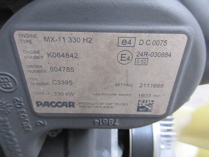 DAF 2189684 // 2164501 // 0452051 // 2111666// MX 11 330 H2 DAF XF CF EURO 6 - Moteur pour Camion: photos 5 DAF 2189684 // 2164501 // 0452051 // 2111666// MX 11 330 H2 DAF XF CF EURO 6 - Moteur pour Camion: photos 5