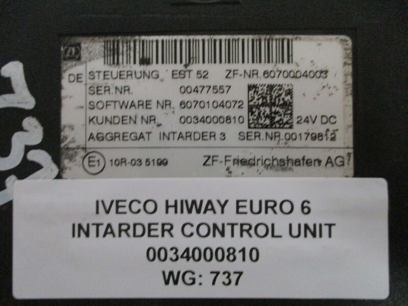 Iveco 5801689597 INTARDER CONTROL UNIT EURO 6 - Système électrique: photos 3 Iveco 5801689597 INTARDER CONTROL UNIT EURO 6 - Système électrique: photos 3