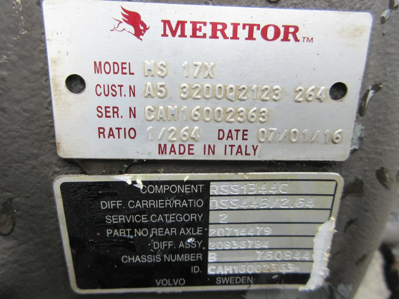 Essieu arrière pour Camion Volvo 20714479/20836784/RSS1344C RATIO 1/264 VOLVO FH EURO 6: photos 6