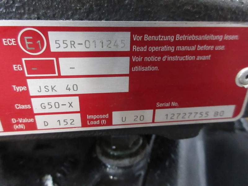 Jost JSK 40 G50-X D 152 JSK 40 G50-X D 152 KOMT VAN MAN 18.420 EURO 6 MODEL 2021 - Sellette d'attelage pour Camion: photos 5 Jost JSK 40 G50-X D 152 JSK 40 G50-X D 152 KOMT VAN MAN 18.420 EURO 6 MODEL 2021 - Sellette d'attelage pour Camion: photos 5