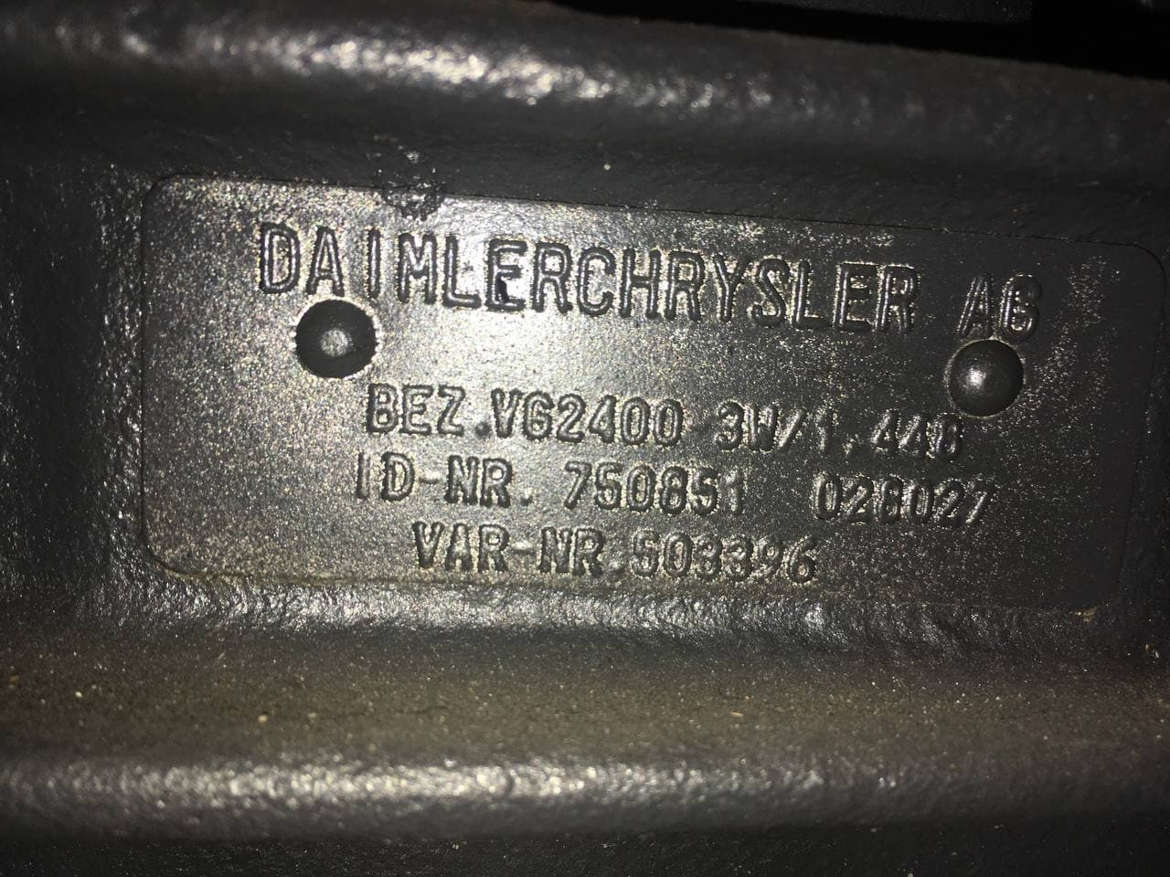 MERCEDES BENZ VG2400 3W/1,448 - Boîte de vitesse: photos 5 MERCEDES BENZ VG2400 3W/1,448 - Boîte de vitesse: photos 5