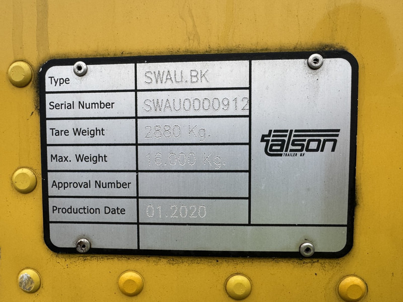 Talson SWAU.BK Wechselbrücke, Wissellaadbak, Swap body, BDF. Kein Krone - Ampliroll/ Multibenne système: photos 5 Talson SWAU.BK Wechselbrücke, Wissellaadbak, Swap body, BDF. Kein Krone - Ampliroll/ Multibenne système: photos 5