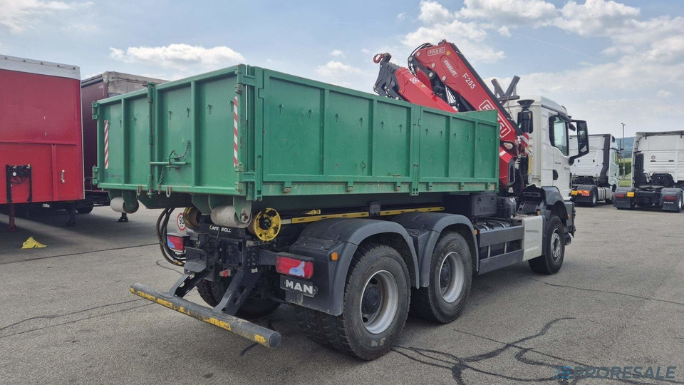 MAN TGS 480 6x4 EURO 6 / EVERLIFT kontejner + hydraulická ruka FASSI F255A.2.26 - Camion plateau, Camion grue: photos 3 MAN TGS 480 6x4 EURO 6 / EVERLIFT kontejner + hydraulická ruka FASSI F255A.2.26 - Camion plateau, Camion grue: photos 3