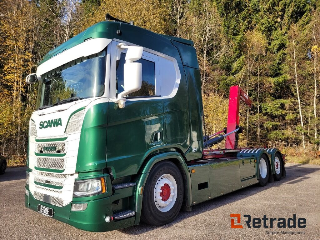 Lastväxlare SCANIA R580 V8 Next Gen LB6X2*4 Euro 6 - Camion ampliroll, Camion grue: photos 1 Lastväxlare SCANIA R580 V8 Next Gen LB6X2*4 Euro 6 - Camion ampliroll, Camion grue: photos 1