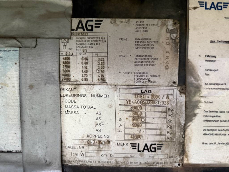 Semi-remorque plateau LAG O-3-39 01 - Dutch Trailer / 3 Axles / flatbed: photos 20