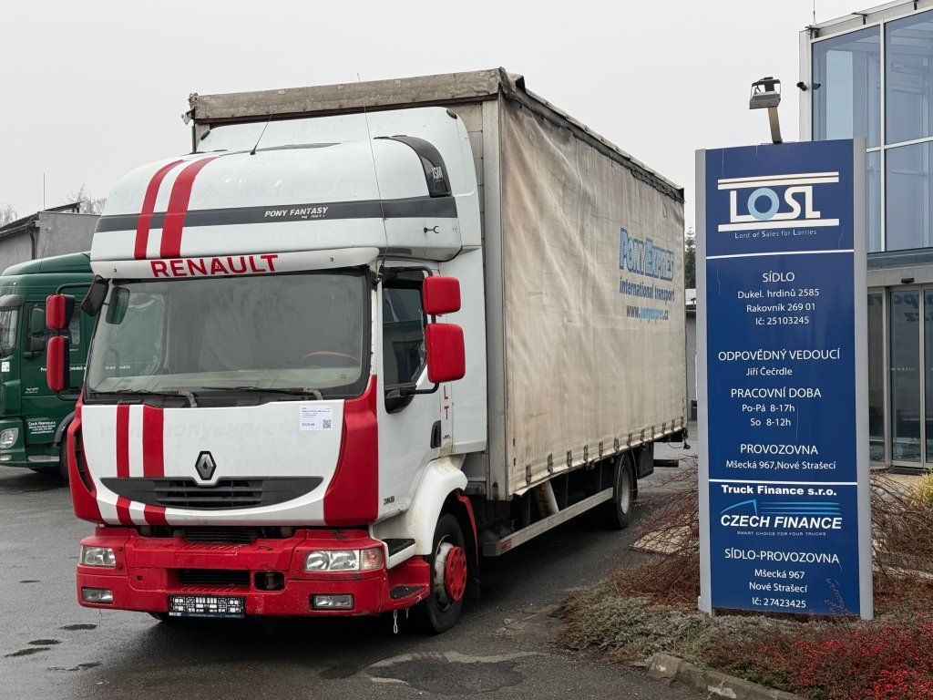 Renault Midlum 280.12 EURO 4 - Camion à rideaux coulissants: photos 1 Renault Midlum 280.12 EURO 4 - Camion à rideaux coulissants: photos 1