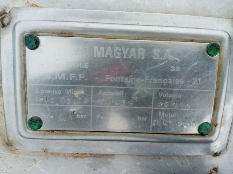 Semi-remorque citerne pour transport de la nourriture Magyar Food Tank 23000L: photos 16