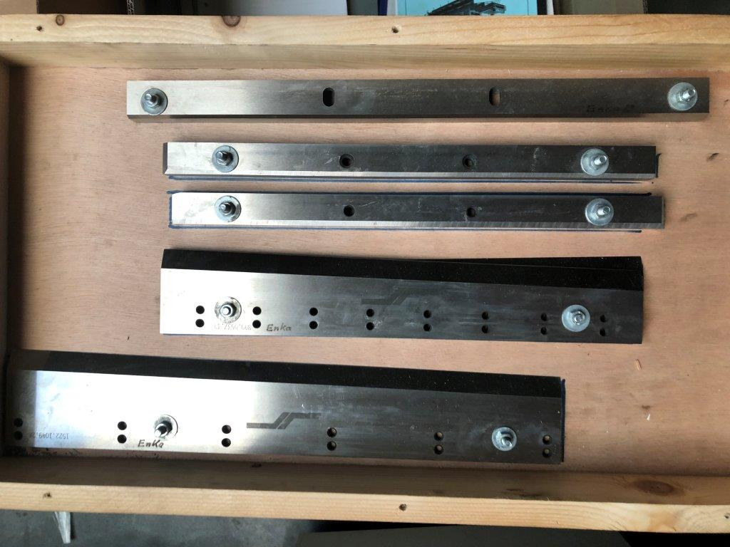 Knife set three-knife trimmer Muller Martini 890 - Massicot: photos 1 Knife set three-knife trimmer Muller Martini 890 - Massicot: photos 1