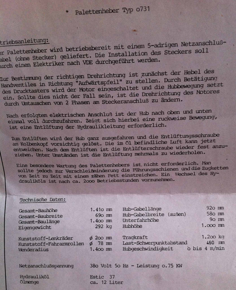 Two electric pallet lifters Butler 1200 - Transpalette: photos 4 Two electric pallet lifters Butler 1200 - Transpalette: photos 4