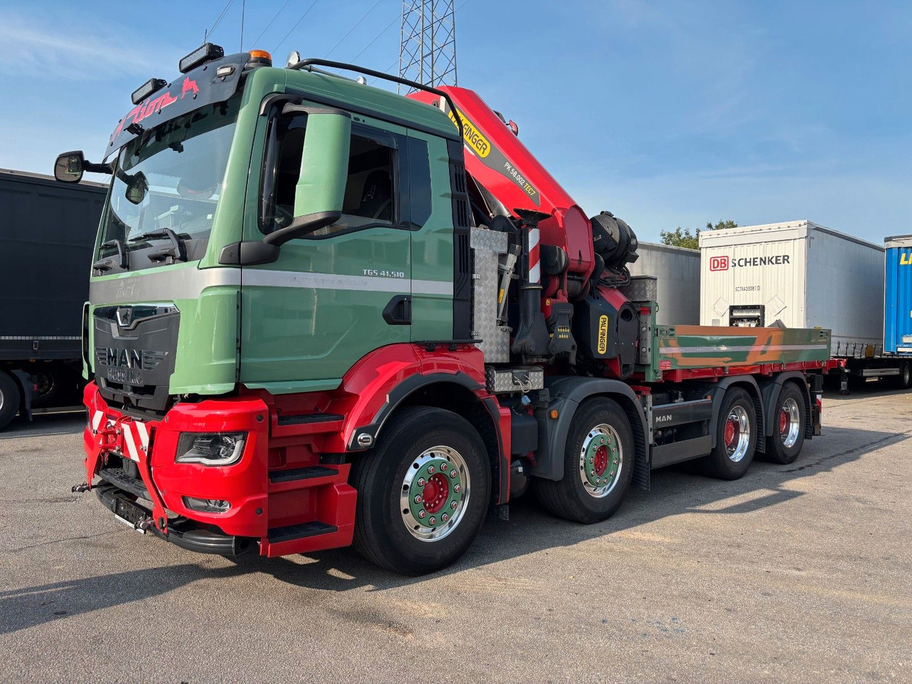 MAN TGS 41.510 Palfinger PK 58.002 - Camion plateau, Camion grue: photos 1 MAN TGS 41.510 Palfinger PK 58.002 - Camion plateau, Camion grue: photos 1