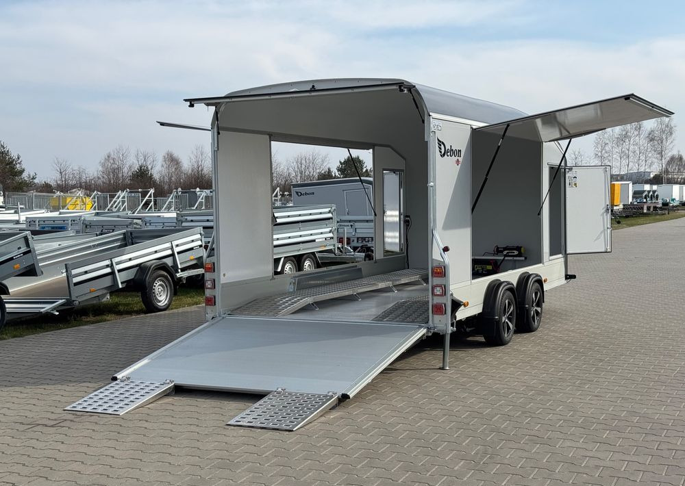 Remorque porte-voitures neuf DEBON C1000 - kryta laweta | 490 x 202 cm / 3500kg / felgi ALU / wciągarka elektryczna: photos 9
