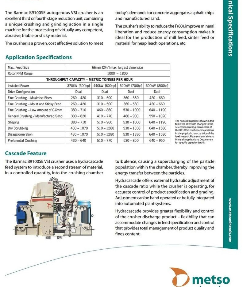 Metso B9100SE Vertical Shaft Impact Crusher - Concasseur à cône: photos 3 Metso B9100SE Vertical Shaft Impact Crusher - Concasseur à cône: photos 3
