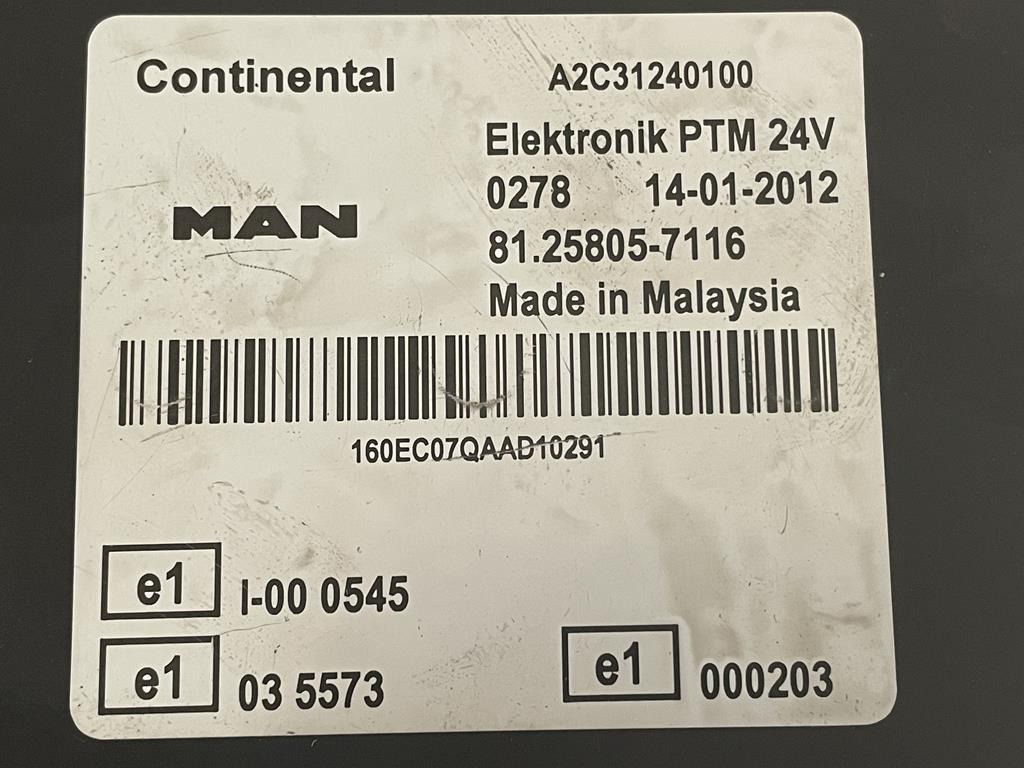 MAN PTM 81.25805-7116 - Bloc de gestion pour Camion: photos 3 MAN PTM 81.25805-7116 - Bloc de gestion pour Camion: photos 3