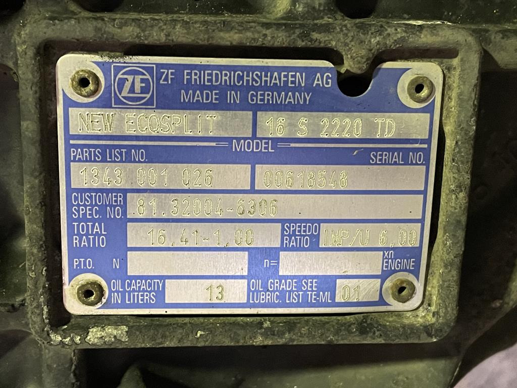Boîte de vitesse pour Camion MAN TGX ZF ECOSPLITE 16S 2220 TD - RATIO 16,41 - 1,00: photos 7