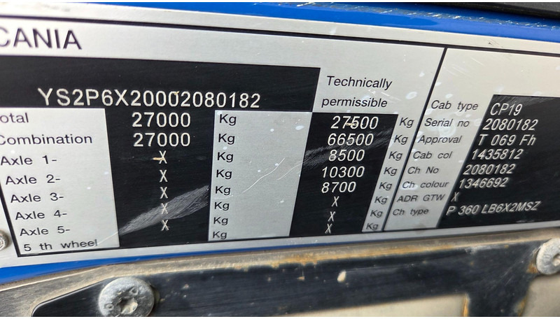Scania P360 6X2 Full Steel en leasing occasion Scania P360 6X2 Full Steel: photos 15 Scania P360 6X2 Full Steel en leasing occasion Scania P360 6X2 Full Steel: photos 15