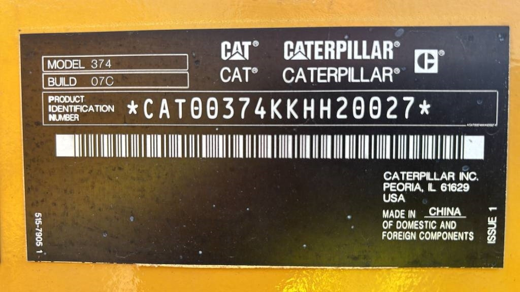 CAT 374 - Pelle sur chenille: photos 2 CAT 374 - Pelle sur chenille: photos 2
