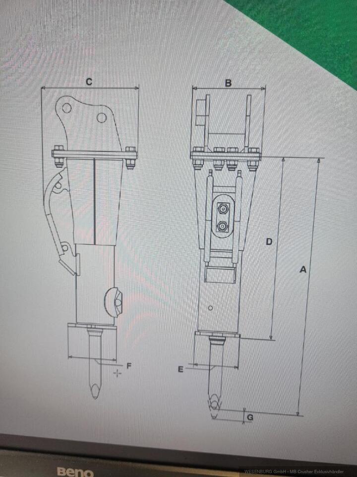 Montabert Hydraulikhammer SD6 Trägerklasse: 0,7 - 1,2 t - Marteau hydraulique pour Engins de chantier: photos 4 Montabert Hydraulikhammer SD6 Trägerklasse: 0,7 - 1,2 t - Marteau hydraulique pour Engins de chantier: photos 4