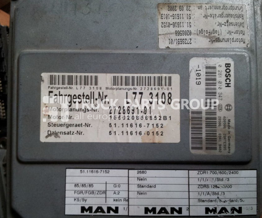 MAN ECU EDC, engine control unit 4 series , L2000, 51116167173, 5111 control unit - Bloc de gestion pour Camion: photos 1 MAN ECU EDC, engine control unit 4 series , L2000, 51116167173, 5111 control unit - Bloc de gestion pour Camion: photos 1