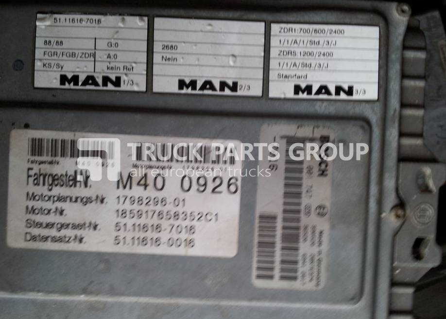MAN ECU EDC, engine control unit 4 series , L2000, 51116167173, 5111 control unit - Bloc de gestion pour Camion: photos 4 MAN ECU EDC, engine control unit 4 series , L2000, 51116167173, 5111 control unit - Bloc de gestion pour Camion: photos 4