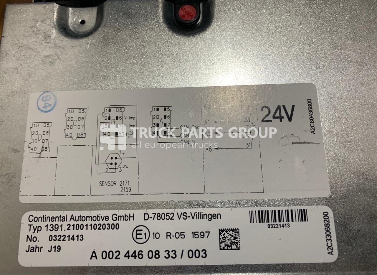 Mercedes Benz Tachograph, Tacho, TSU unit, 0004466833, 002446033, 125 KM/h, 03221413, type 1391, Continental Automotive GmbH, Battery-buffered Real Time Clock (RTC), Captive Testing and programming pl - Chronotachygraphe pour Camion: photos 2 Mercedes Benz Tachograph, Tacho, TSU unit, 0004466833, 002446033, 125 KM/h, 03221413, type 1391, Continental Automotive GmbH, Battery-buffered Real Time Clock (RTC), Captive Testing and programming pl - Chronotachygraphe pour Camion: photos 2