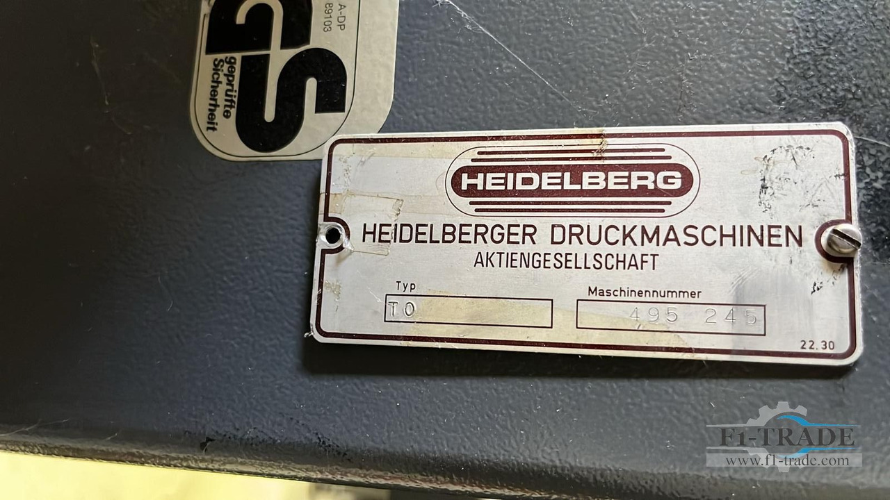 Heidelberg TOK (15Mio.) - Presse offset: photos 5 Heidelberg TOK (15Mio.) - Presse offset: photos 5