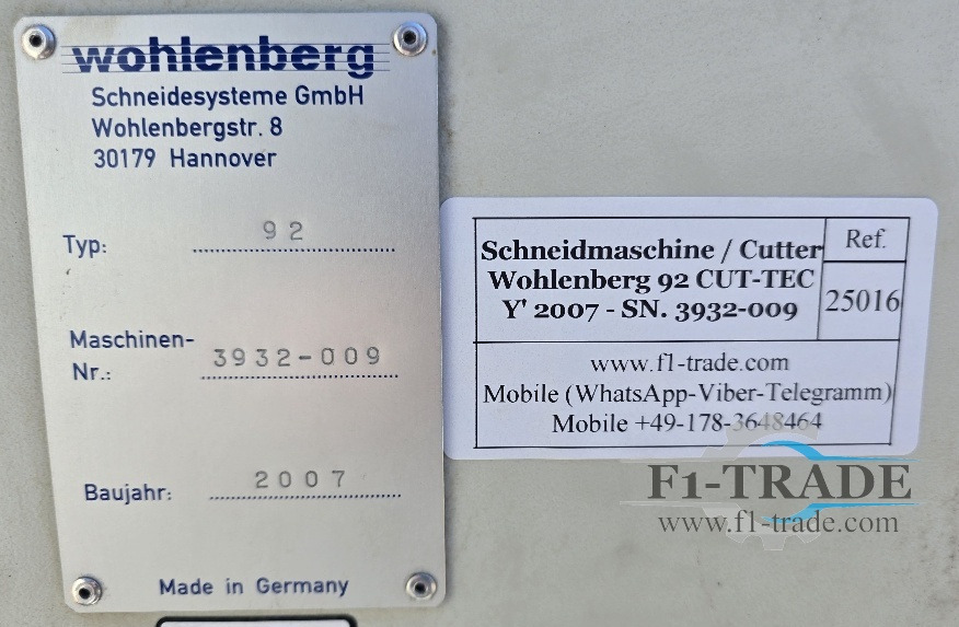Massicot Wohlenberg 92 CUT-TEC: photos 6