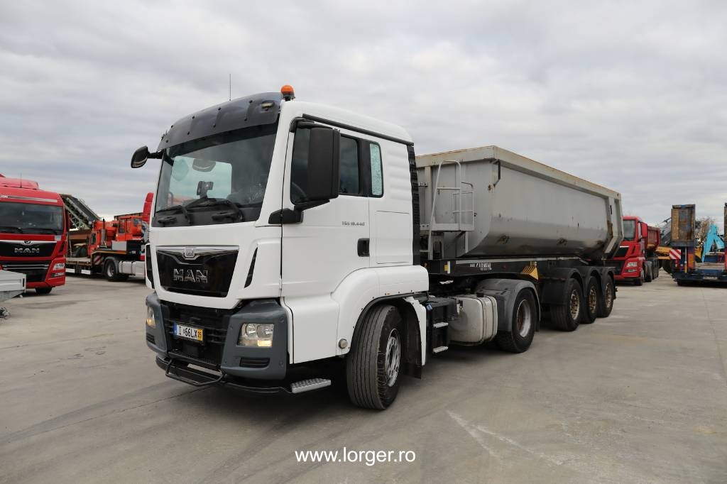 MAN TGS 18.440 4x2 + Carnehl CHKS/HH Tipper Trailer - Tracteur routier: photos 1 MAN TGS 18.440 4x2 + Carnehl CHKS/HH Tipper Trailer - Tracteur routier: photos 1