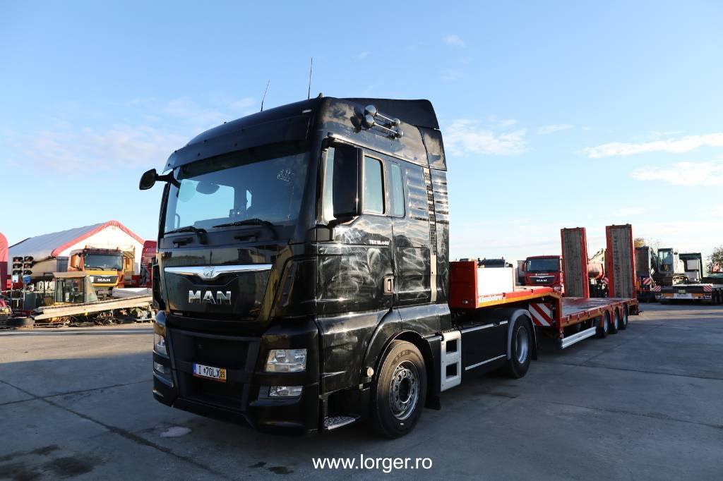 MAN TGX 18.440 4x2 BLS + Trailer Kässbohrer LB3 Lowbed  - Tracteur routier: photos 1 MAN TGX 18.440 4x2 BLS + Trailer Kässbohrer LB3 Lowbed  - Tracteur routier: photos 1
