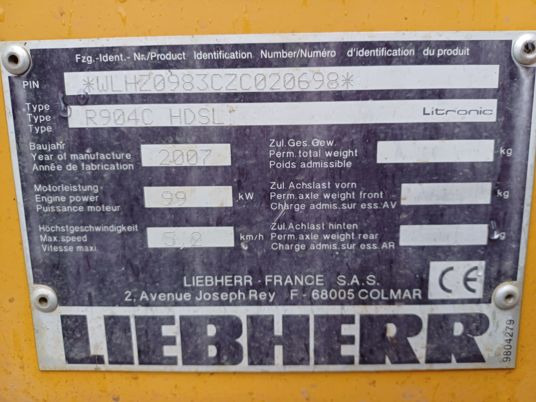 Liebherr 904 LIPTRONIC - Pelle sur chenille: photos 5 Liebherr 904 LIPTRONIC - Pelle sur chenille: photos 5