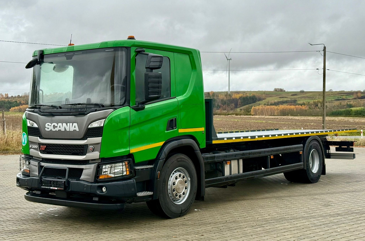 SCANIA P320 / PLATFORMA / NOWY / 5 TYŚ KM / SYPIALKA / 2023 ROK / CAŁA NA PODUSZKACH / 7.7 M DŁUGOŚCI / LAWETA / DO PRZEWOZU MASZYN ROLNICZYCH ITP - Camion plateau: photos 2 SCANIA P320 / PLATFORMA / NOWY / 5 TYŚ KM / SYPIALKA / 2023 ROK / CAŁA NA PODUSZKACH / 7.7 M DŁUGOŚCI / LAWETA / DO PRZEWOZU MASZYN ROLNICZYCH ITP - Camion plateau: photos 2