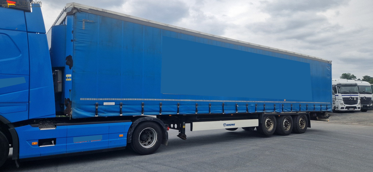 Krone SD Deutscher Auflieger, Pritsche Plane Edscha - Semi-remorque rideaux coulissants: photos 1 Krone SD Deutscher Auflieger, Pritsche Plane Edscha - Semi-remorque rideaux coulissants: photos 1