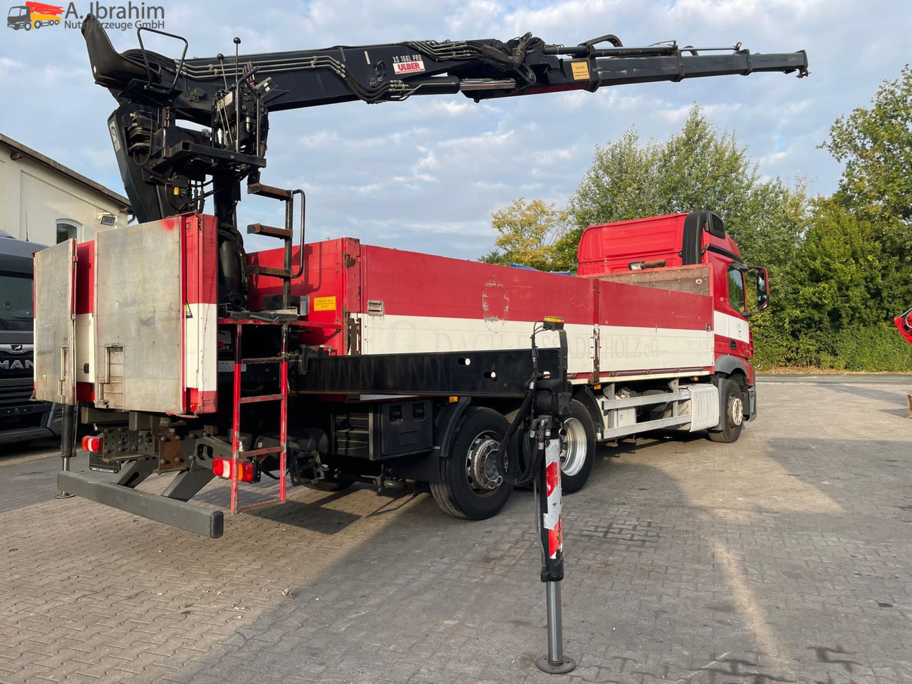 Camion plateau, Camion grue Mercedes-Benz Actros 2545 6x2 Pritsche Kran HIAB 166: photos 13