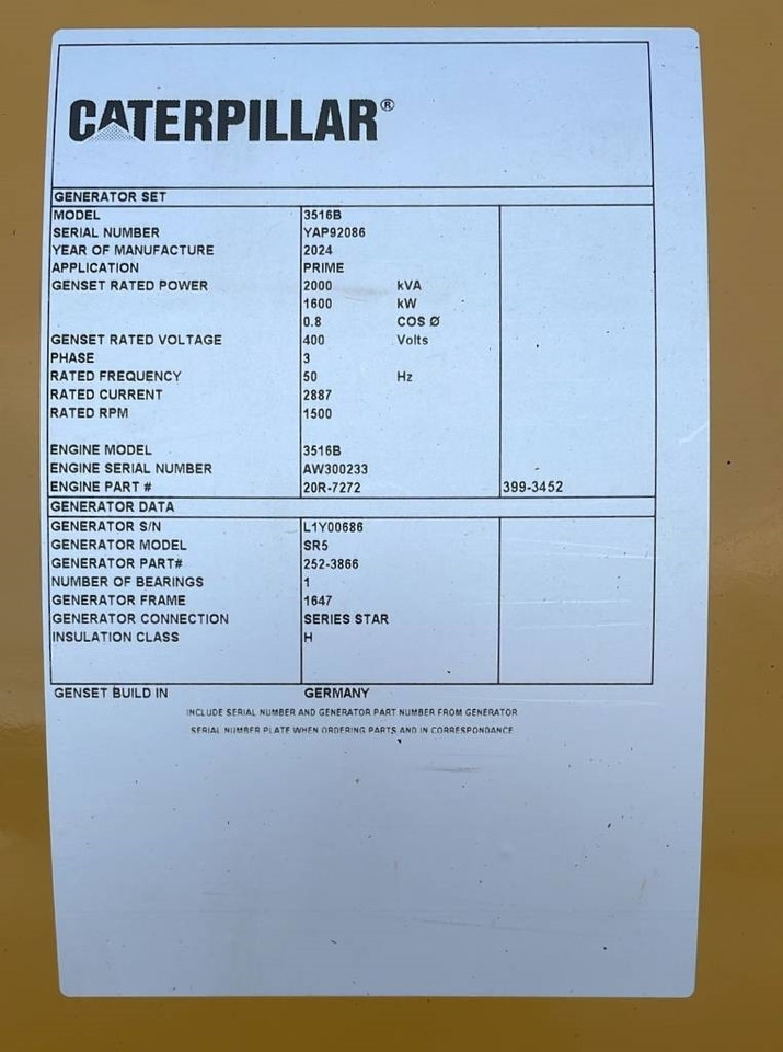 Groupe électrogène neuf CAT 3516B - 2.250 kVA Generator - DPX-18106: photos 6