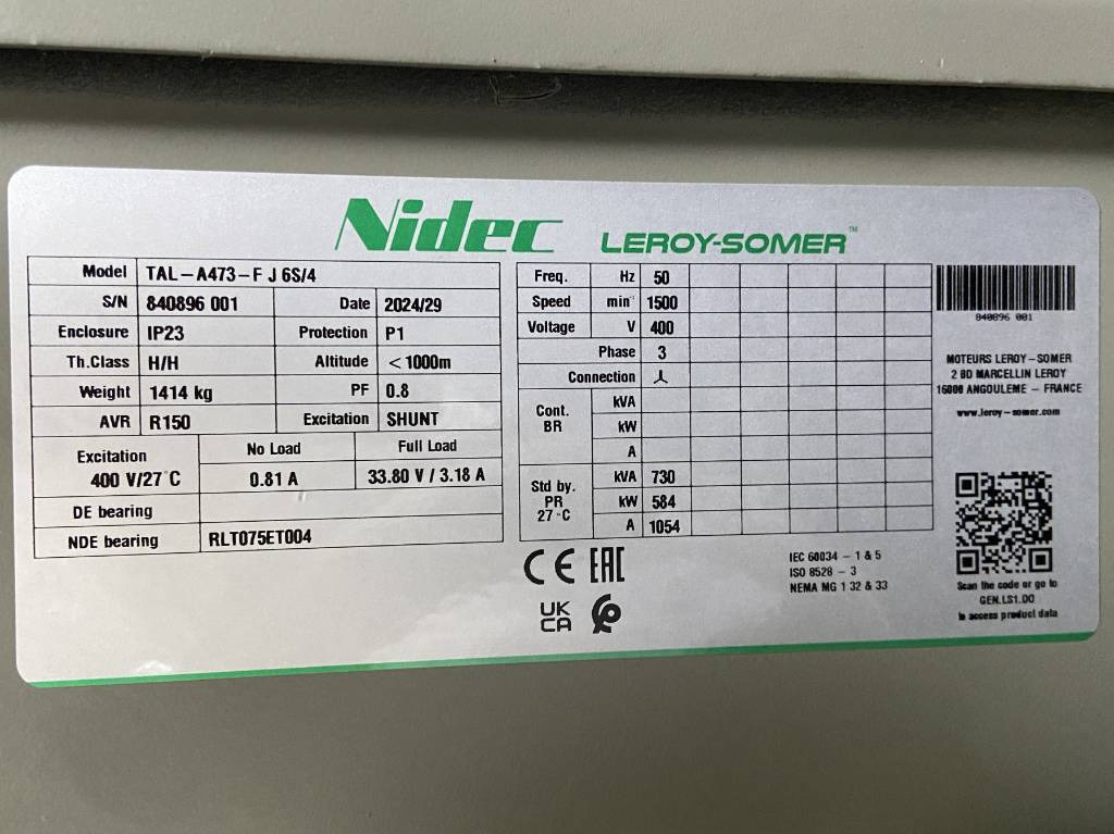 Groupe électrogène neuf Perkins 2806D-E18TAG1A - 700 kVA Generator - DPX-19816: photos 4