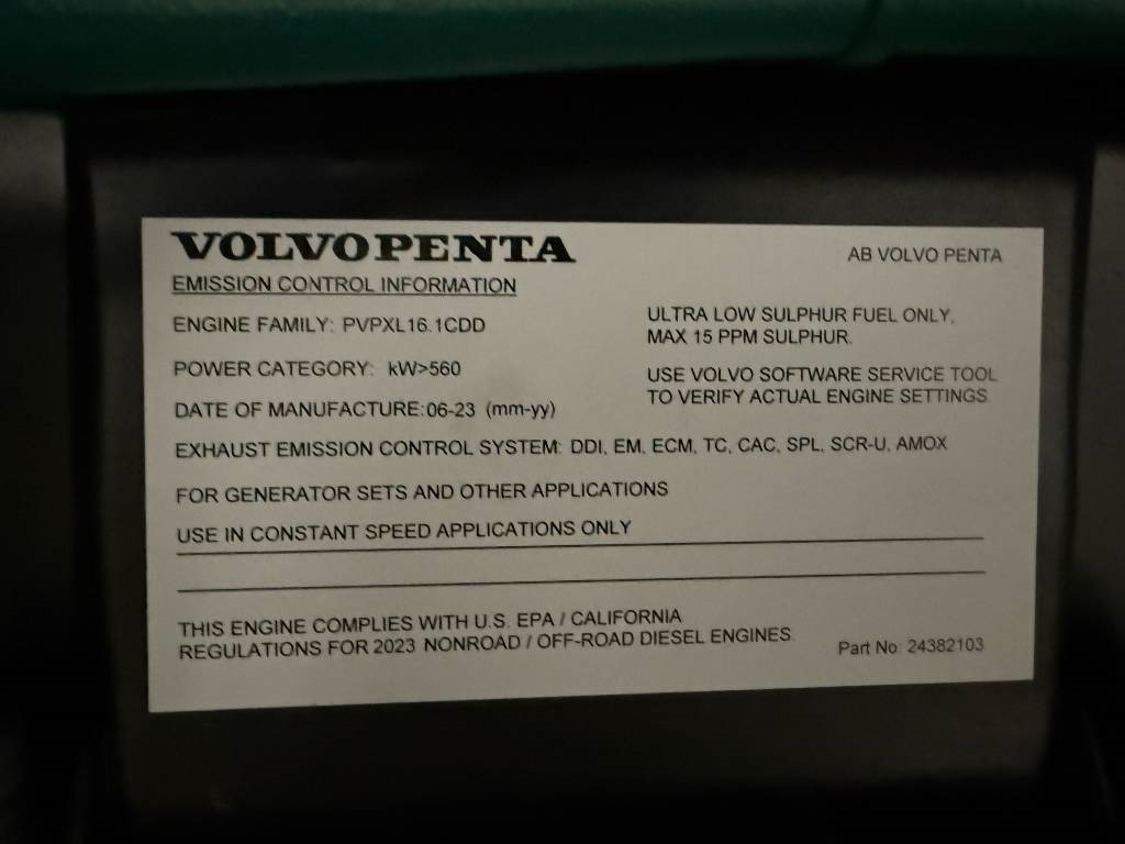 Groupe électrogène neuf Volvo TWD1683GE - 740 kVA Stage V Generator - DPX-19040: photos 23