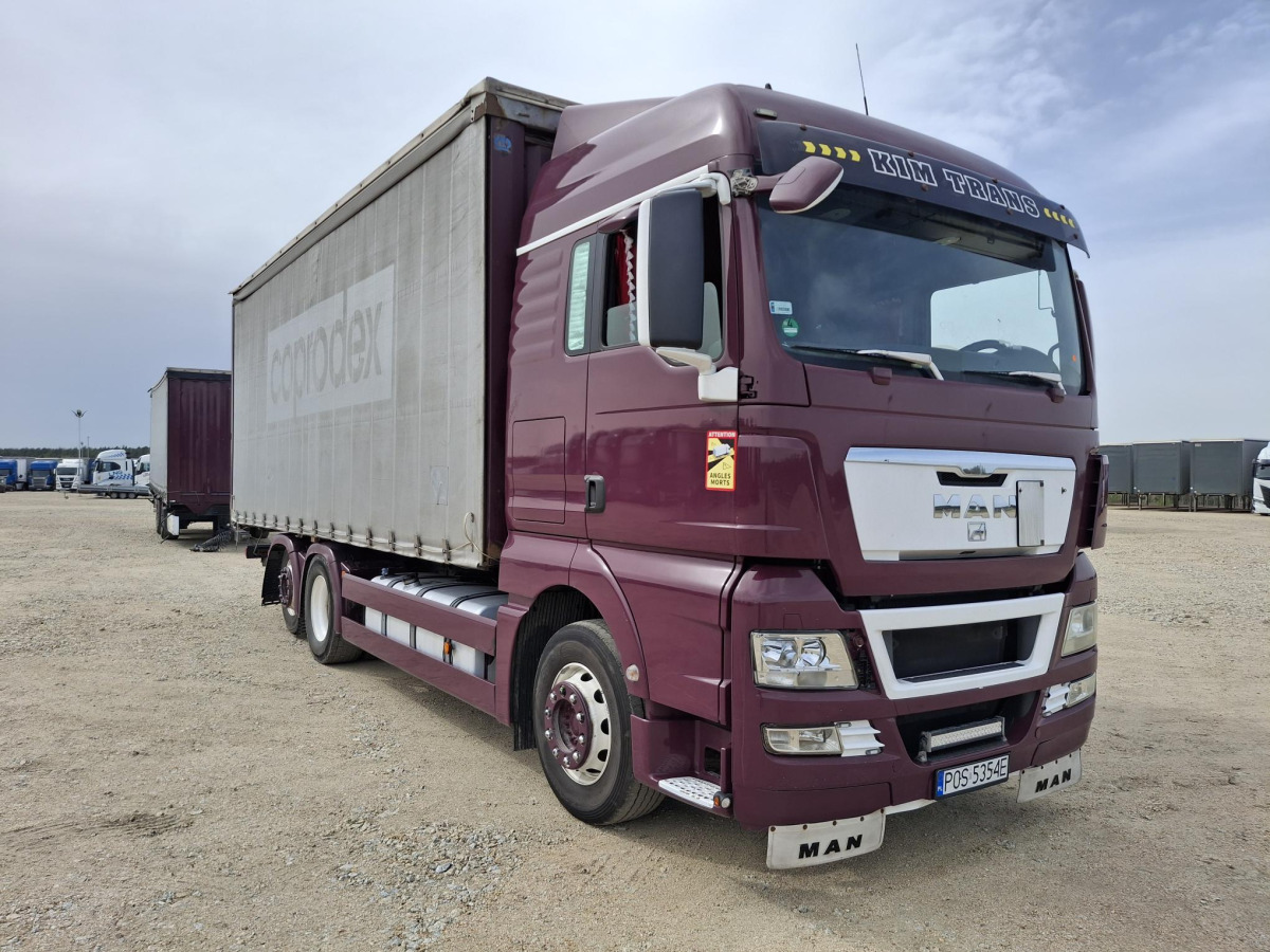 MAN TGX 26.440 SOLÓWKA + PRZYCZEPA KRONE - Camion à rideaux coulissants: photos 1 MAN TGX 26.440 SOLÓWKA + PRZYCZEPA KRONE - Camion à rideaux coulissants: photos 1