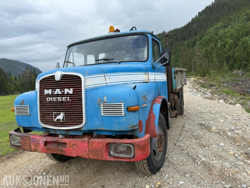1973 Kranbil - MAN 8.168 HA, 4x4, Plan med tipp - Camion grue: photos 1 1973 Kranbil - MAN 8.168 HA, 4x4, Plan med tipp - Camion grue: photos 1