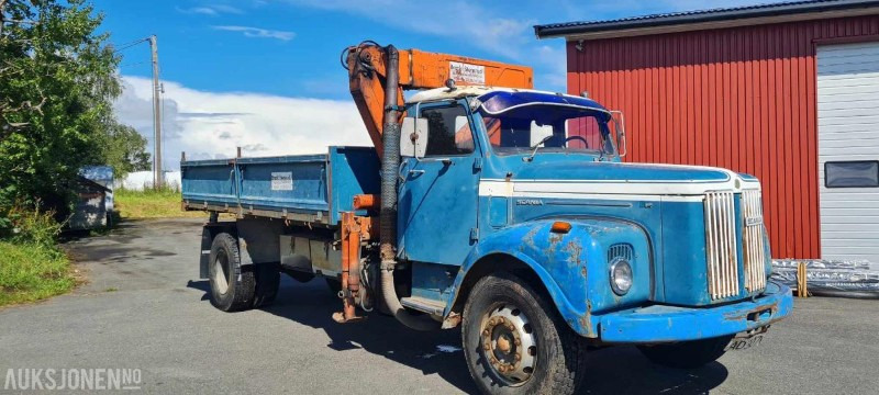 1976 Scania L81S46 MED TIPP OG KRAN - Camion grue: photos 1 1976 Scania L81S46 MED TIPP OG KRAN - Camion grue: photos 1