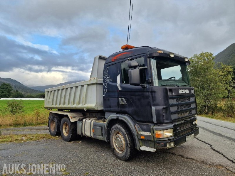 2002 Scania R124 kombibil tippkasse + svingskive - Camion benne: photos 2 2002 Scania R124 kombibil tippkasse + svingskive - Camion benne: photos 2