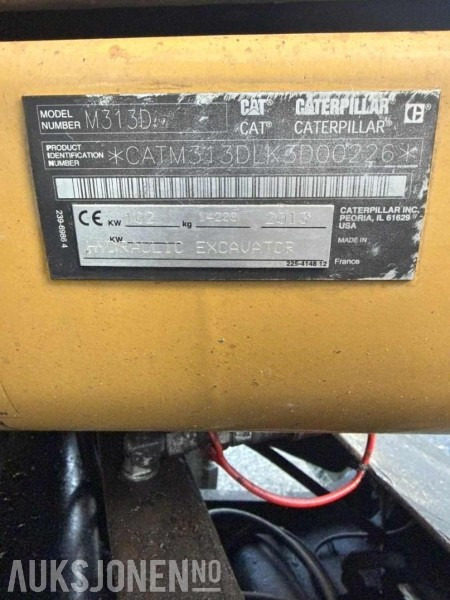 2013 Cat M313D med skjær kun 9.700 arbeidstimer! Indexator Rototilt, NY SERTIFISERT!, NYE DEKK! GRAVESKUFFE + PUSSESKUFFE TOP STAND! - Pelle: photos 4 2013 Cat M313D med skjær kun 9.700 arbeidstimer! Indexator Rototilt, NY SERTIFISERT!, NYE DEKK! GRAVESKUFFE + PUSSESKUFFE TOP STAND! - Pelle: photos 4