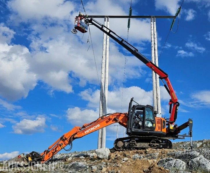 2018 Hitachi ZX 125 USL-6 Gravemaskin med Palfinger kran 17,6TM - 3 Skuffer - Personkurv - 1564T - Pelle: photos 1 2018 Hitachi ZX 125 USL-6 Gravemaskin med Palfinger kran 17,6TM - 3 Skuffer - Personkurv - 1564T - Pelle: photos 1