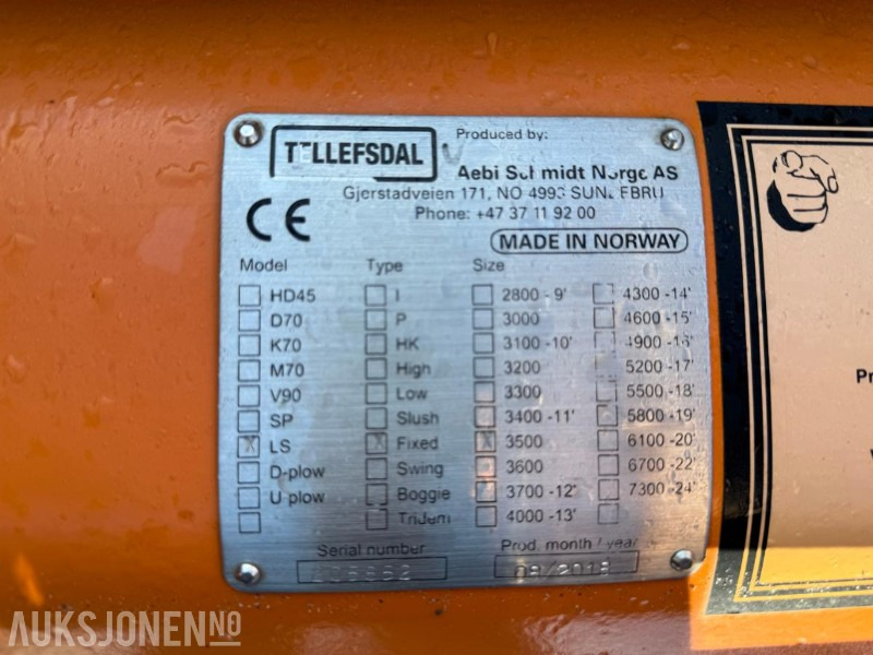 2018 Tellefsdal LS Fixed 3500 – Sideskjær - Matériel de chantier: photos 4 2018 Tellefsdal LS Fixed 3500 – Sideskjær - Matériel de chantier: photos 4