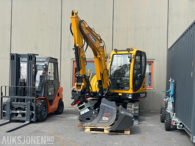 2023 Yuchai YC60-9 6 tonns graver - tiltrotator, graveskuff, pusseskuff og klype. 20 TIMER! - Mini pelle: photos 1 2023 Yuchai YC60-9 6 tonns graver - tiltrotator, graveskuff, pusseskuff og klype. 20 TIMER! - Mini pelle: photos 1