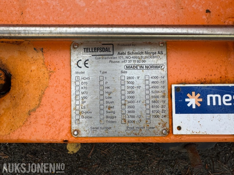 2018 Tellefsdal HD45 3700 Høytkastene Diagonalplog - Camion: photos 5 2018 Tellefsdal HD45 3700 Høytkastene Diagonalplog - Camion: photos 5