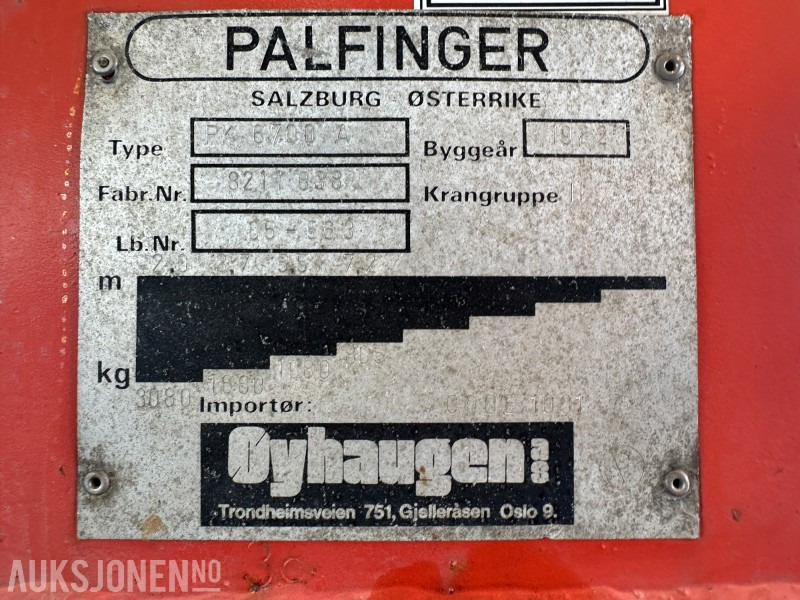 Palfinger PK 6700A lastebilkran - Grue: photos 4 Palfinger PK 6700A lastebilkran - Grue: photos 4