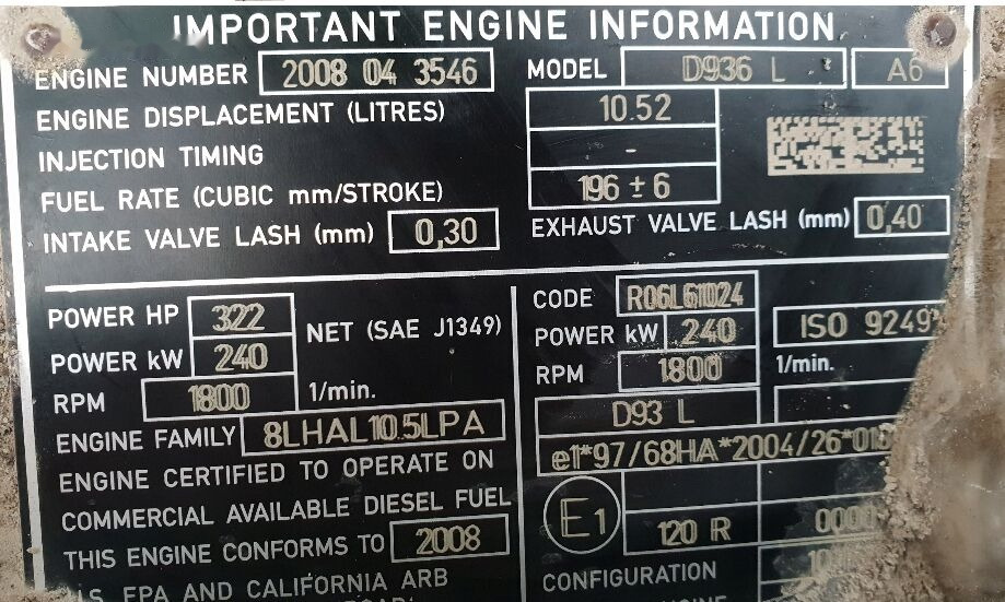Liebherr D936L A6 - Moteur pour Chargeuse sur pneus: photos 1 Liebherr D936L A6 - Moteur pour Chargeuse sur pneus: photos 1