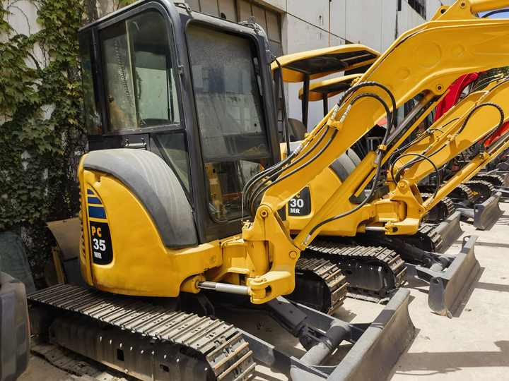 Pelle sur chenille Good condition used excavator Komatsu PC35, Komatsu PC35MR-3 excavator with dozer, mini escavadora Komatsu: photos 6