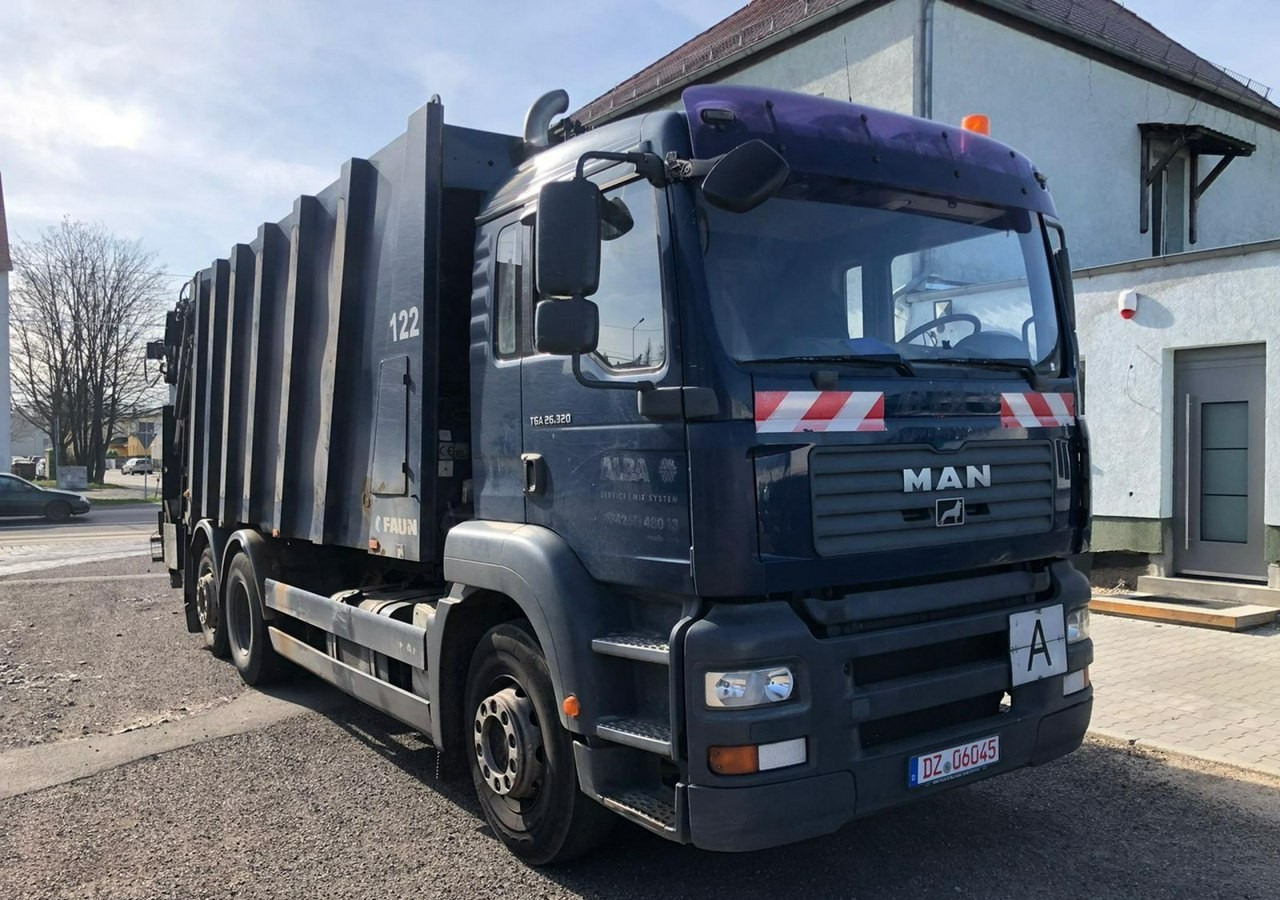 MAN TGA 26.320 Śmieciarka TGA 26.320 Śmieciarka Powerpress 525 FAUN 2008 - Benne à ordures ménagères: photos 1 MAN TGA 26.320 Śmieciarka TGA 26.320 Śmieciarka Powerpress 525 FAUN 2008 - Benne à ordures ménagères: photos 1