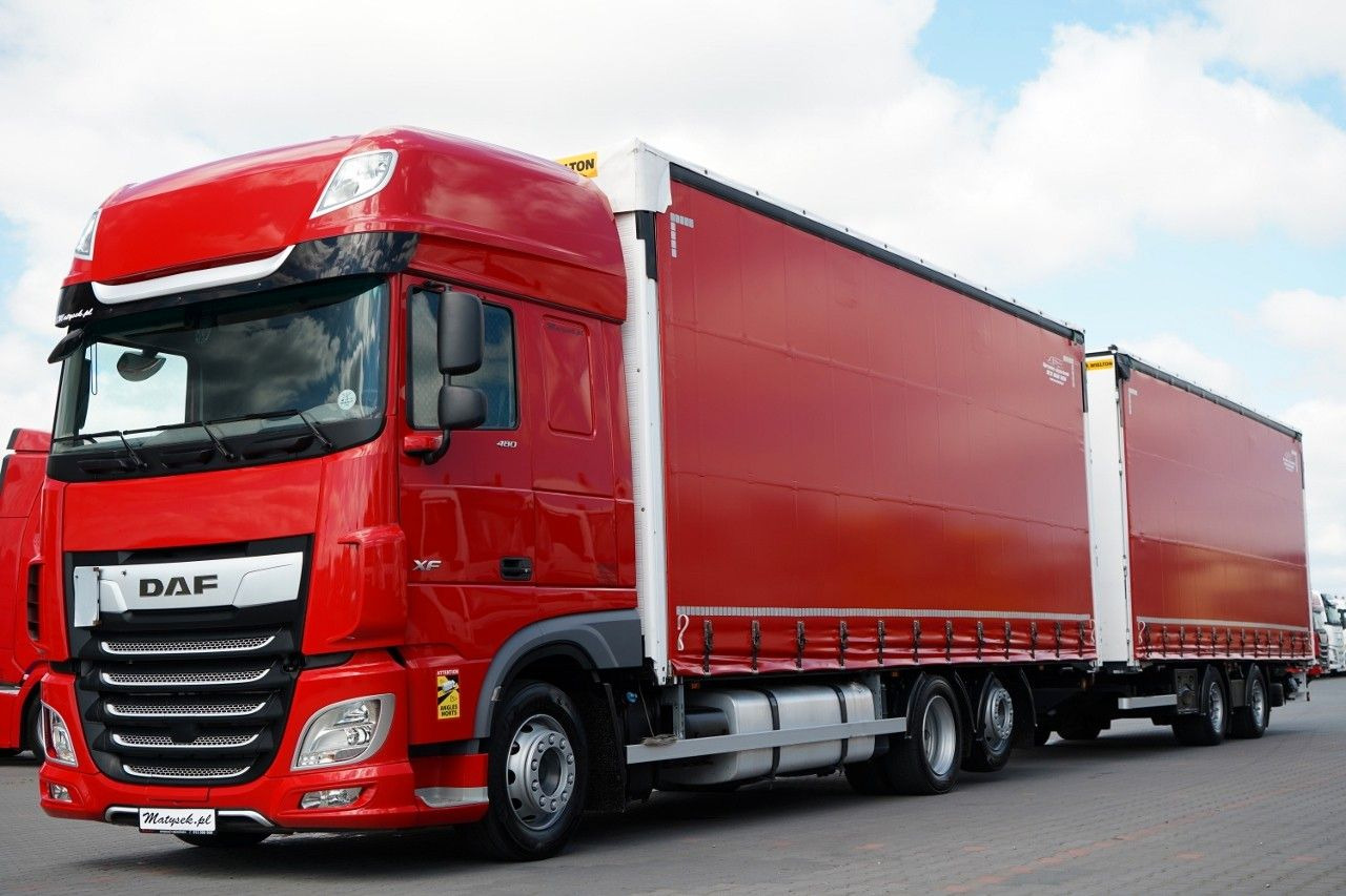 DAF XF 480 / ZESTAW TANDEM / 120 M3 / PRZEJAZDOWY / - Camion à rideaux coulissants: photos 2 DAF XF 480 / ZESTAW TANDEM / 120 M3 / PRZEJAZDOWY / - Camion à rideaux coulissants: photos 2